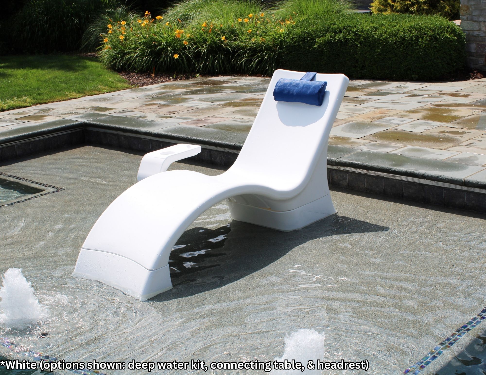 GPP-LF-LCH-G Lounge Chair Head Rest Grey - IN POOL FURNITURE